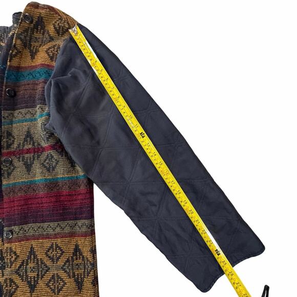 VTG Woolrich Field Barn Jacket Wool Liner Aztec Southwestern USA Women SZ Large - Picture 13 of 16
